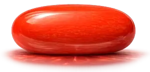 Natural red coral gemstone oval shape polished surface isolated on transparent background for Mars astrology